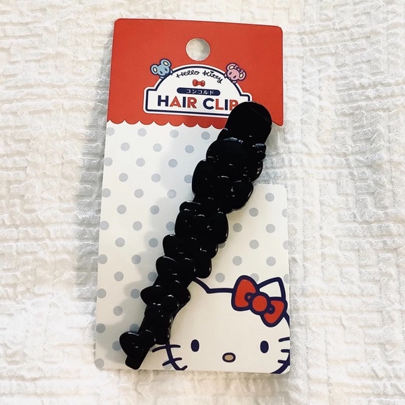 Sanrio Hello Kitty black bows hair clip - Picture 1 of 3